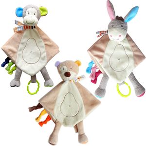 Baby toys 0-12months Newborn Rattles Moblie Hanging cute Bears Dolls soft Baby Comforting towel Plush toy for Baby on Sale