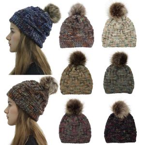 Cappelli di tendenza delle nuove donne inverno Colori invernali in pellicola a maglia marcia da berretto da berretto da berretto Fedora cavo slouchy cranio cappelli da beanie per leisure da moda