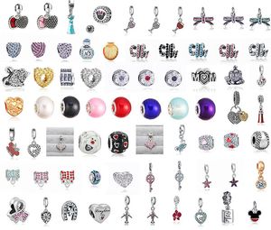 ON Sale 200Pcs Mixed Theme Pendant Charm 925 Sterling Silver European Charms Beads Fit Pandora Bracelets Snake Chain Fashion DIY Jewelry