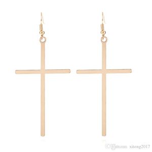 Wholesale rock crosses for sale - Group buy Fashion Punk Style Gothic Cross Dangle Earrings Women Men Unisex Exaggeration Rock Ear Piercing Jewelry Hang Hook Earrings