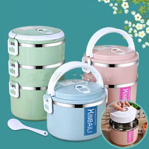 Kitchen bottom thick insulated lunch box kids heating stainless steel lunchbox Japanese thermo bento box picnic food container C18112301