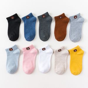 10 Paar neue Kawaii süße Socken für Damen, rotes Herzmuster, weiche, atmungsaktive Baumwollsocken, knöchelhohe, lässige, bequeme Socken, modischer Stil