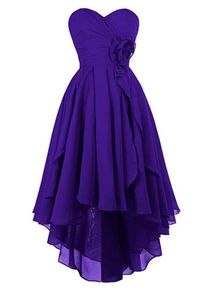 Kochanie wysokie niskie asymetryczne sukienkę druhny szyfonowe marszczenia imprezowe na balu homecoming sukienki koronkowe back229s