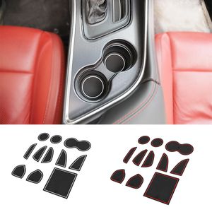 Automobile Anti-Slip Mats Door Slot Mat för Dodge Challenger 2015 Up Factory Outlet Car Interior Accessoarer