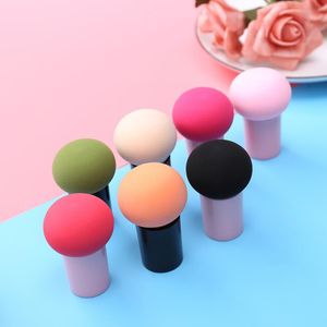 Mushroom Rose Puff con manico Makeup Sponge Foundation Funghi Head Roses Puffs Beauty Cosmetic Make up Tool libera la nave 100