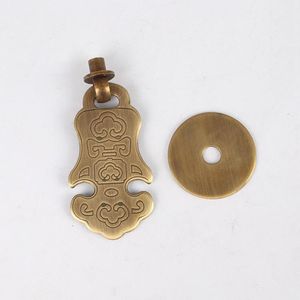 M-style Chinese antique simple drawer knob furniture door handle hardware Classical wardrobe cabinet shoe closet cone vintage pull ring