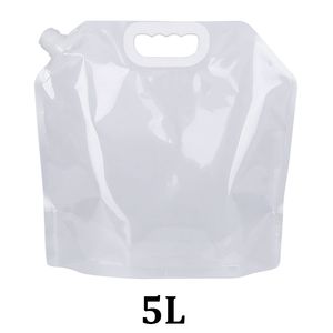 5L clear food grade packaging stand up spout tote outdoor travel foldable ml drinking water in plastic bag