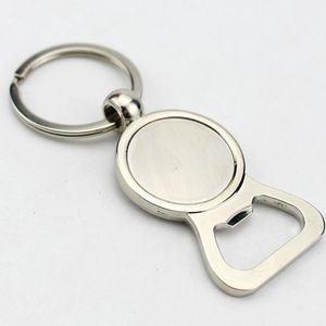 100st / mycket Ny flasköppnare Nyckelringar Zinc Alloy Round KeyRings för Party Gifts Custom Logo LX1472