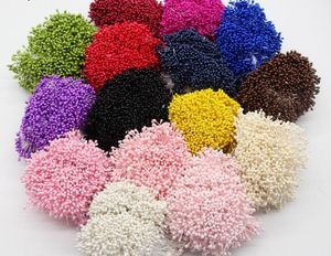 3 mm verschiedene Farboptionen, Perlenblume, Staubblatt, Stempel, Kuchendekoration für DIY, Doppelköpfe, DIY dekorativer Blumenkopf