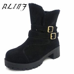 Sale-RLINF quente além de veludo Belt Buckle código de tamanho 34-43 Botas tubo fêmeas