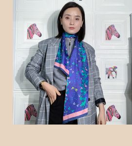 2020 Dwustronne Drukowanie dwustronne Drukowanie Małe Worki Bind Uchwyt 100% Silk Scarf Wstążka Włosy Zespół Włosów Kobiet Szaliki Hidżab # 4203