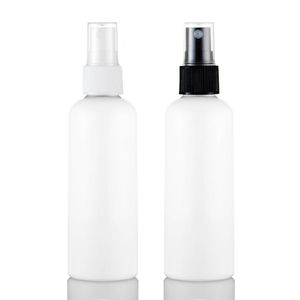 100 ml tom vit spray plastflaska Små resesprayflaskor med pump, påfyllningsbara parfymsprayflaskor