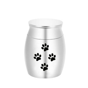 Mini stora husdjur hänge kassor urns minnesmärke urn husdjur tass aska hållare kremering urn för husdjur hund katt aska 30x40mm