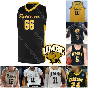 Özel UMBC Retrievers Basketbol Forması NCAA Koleji Kennedy Nathan Johnson Daniel Akin Jack Schwietz R.J. Eytle-Rock Thompson Owens