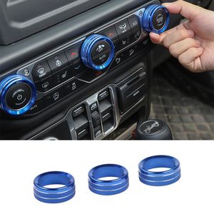 Liga de alumínio ar condicionado rotativo anel decorativo seção b para jeep wrangler jl auto interior accessories288l