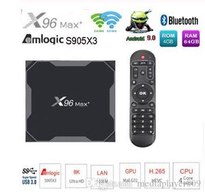 X96 max plus amlogisk S905x3 4G 64G/2G 16G/4G 32G Android 9.0 TV -låda quad core Dual WiFi BT4.0