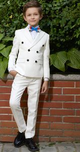 Boy Fashion gutaussehender Anzug zweiteiliger Anzug (Jacke + Hosen) Boy Abschlussfeier Hose Hochzeit Prom Party Tuexdos Anzüge Custom