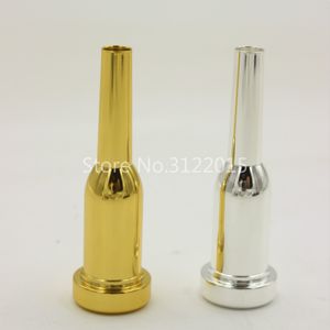 1PCS Bb Trumpet Metal Mouthpiece Gold Lacquer Silver Plated Brass Musical Instrument Accessories Nozzle Size 7C 5C 3C 1.5C