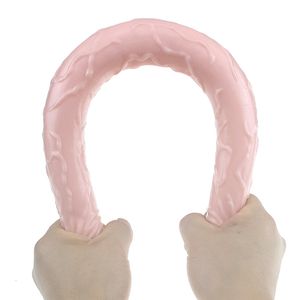 44 centímetros longo Duplo Dildo realista Double Ended Dildo Anal Viginal Falso pénis Lesbian Sex Toys vibrador Sex Toys para as Mulheres Y191017