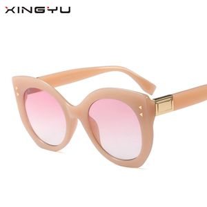 Luxo-xingyu 2018 luxo rodada gato olho óculos de sol mulheres designer de marca vintage sol óculos mulheres mulheres femininas senhoras lunettes lunettes