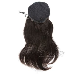 VM Kolor Prosto Dziewiczy Surowy Naturalny Sznurek Ponytail Hair Extensions Horse Tail Horseta Tight Hole Clip In