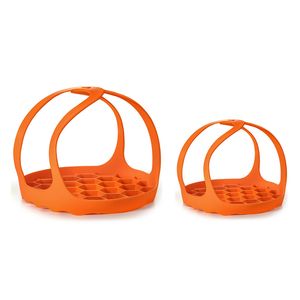 Fogão de pressão Silicone Silicone Steamer Ovo Caldeira Handle Paneiro Pad Lifter Cesta Multi Função Resistente ao Calor Bakeware Cozinha Ferramentas