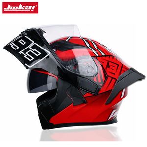 DOT Dual-Linsen-Innenvisier-Modular-Flip-Motorrad-Helm-Kapazitäten des Mannes Knight Moto Motocross Helm, Jiekai 902