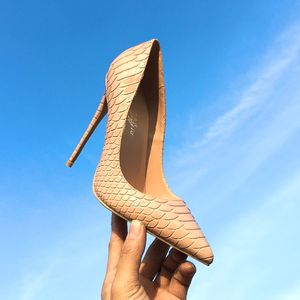 Neue nackte Schlangenmuster dünne, spitze Schuhe mit hohen Absätzen, modische, sexy Bankett-Damen-Einzelschuhe 8 cm, 10 cm, 12 cm, Sondergröße 33–45