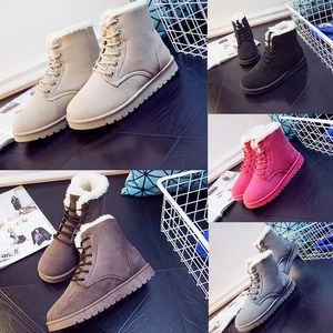 Vinter Australien Classic Snow Boots High Quality WGG Tall Boots Real Leather Bailey Bowknot Women's Bailey Lace-Up Knee Boots Skor