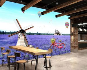 Decor Mural 3d Wallpaper in un bellissimo muro di sfondo lavanda viola per personalizzare lo sfondo romantico che ti piace