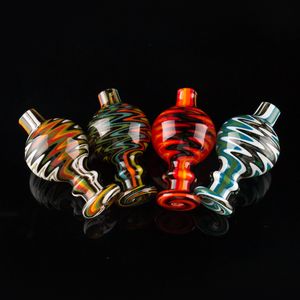 Universal Colored 28mm OD Wig Wag Glass Bubble Carb Cap for Hookahs XL Quartz thermal banger Nails water pipes dab oil rigs