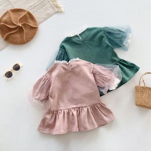 女の赤ちゃんの服子供レースフリルドレス