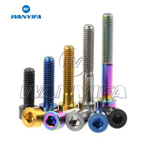 Wanyifa Titanium Bolt M5 x 10 12 16 18 20 25 30 35 40 45 50 55 60mm Screw for Bike MTB   Road Bicycle Headset