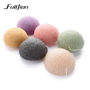 Fulljion 6 Colors Natural Konjac Konnyaku cosmetic puff Facial sponge Face Cleanse Washing Facial Care Face Powder Makeup Tools C18122501