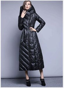 Piumino da donna Piumino ultraleggero con cappuccio lungo invernale da donna Plus Size 7XL Capispalla caldo oversize di alta qualità