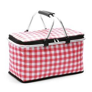 Stor kapacitet 29l Portable Picnic Basket Fresh Lunch Basket Outdoor Dinner Shopping