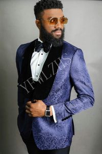 Bonito One Button Groomsmen xaile lapela noivo smoking Homens ternos de casamento / Prom / Jantar melhor homem Blazer (jaqueta + calça + gravata + Vest) W204