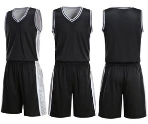 top men blank double-sided basketball team Uniforms kits Sports clothes tracksuits,Personality Customized Basketball Sets tops With Shorts