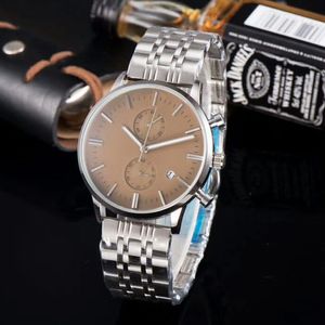 Hight Quality Men Watches Top Brand Man Wristwatches 작은 다이얼 작업 스테인리스 스틸 밴드 패션 쿼츠 남성 선물 Reloj de Lujo.