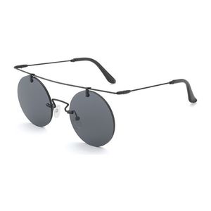 Kleine runde Steampunk-Sonnenbrille für Herren und Damen, Retro-Metall, randlos, dünne Steampunk-Sonnenbrille für Herren, Vintage-Gothic-Sonnenbrille