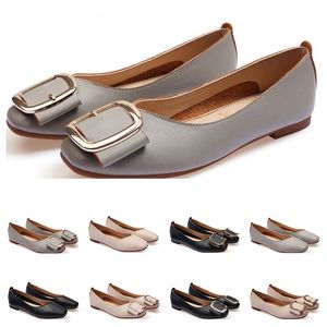 shoes ladies arrivel flat shoe Party lager size wedding 33-43 womens Fifty girl Working leather Nude Dress black grey New two