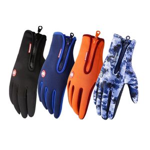 Wholesale gym gloves resale online - PU Leather Touch Screen Gloves Camouflage Black Warm Gloves Men Women Outdoor Riding Hiking Skiing Glove with Wool Lining Mittens