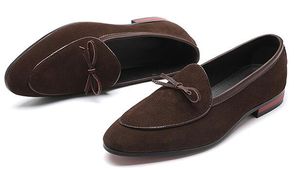 Hot Sale-n Style Scrub Leather Slip-On Casual Men Skor Gentleman Mode Designer Skor