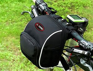 ハンドルバッグブラックカラー自転車サイクリングMTBバイク防水バッグ1680D 16 * 12 * 11 CM