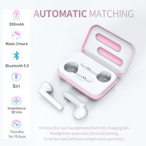 Mode Best TWS Touch Bluetooth Ohrhörer Sport Wireless Kopfhörer Handfree Ohrhörer mit Ladungsbox Support Siri Mic für Telefon