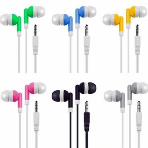 Hörlurar universella 3,5 mm jack engångs hörlurar hörlurar öronproppar handsfree för iPhone Samsung Android telefon mp3