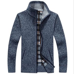 New Cardigan Mens Cardigans Knitwear Zipper Sweaters Warm Fleece Hoodie Selto Capuz Casual para Outono Inverno M-3xl