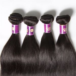Obehandlat Peruvian Virgin Hair Straight 6 buntar 100g / st billiga peruanska rakt hår wefts 100% remy råa jungfruliga hårbuntar