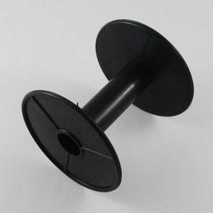 10-Pack Black Plastic Spools for Beading - Empty Wire Bobbins for Cord, String & Ribbon Storage - Jewelry Making Supplies