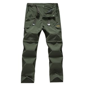 Uomini all'aperto Tactical Leggero Panoramica leggera Asciugatura rapida Pantaloni da carico convertibili convertibili in fondo per escursioni Camping 8802